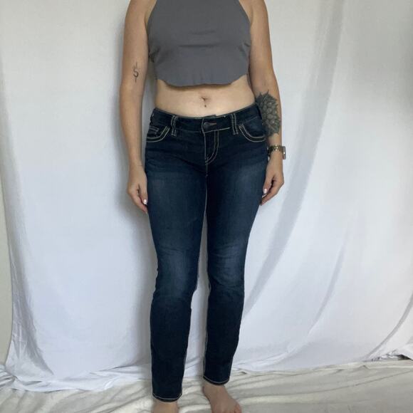 Silver Suki Skinny Jeans W30/L29 Dark Wash - Picture 3 of 11